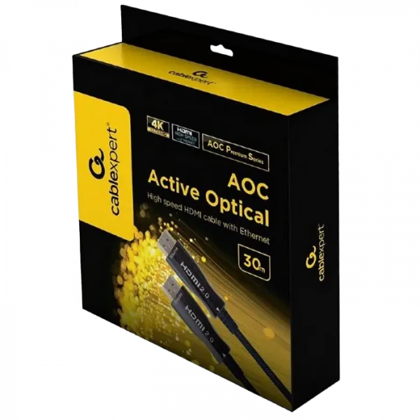 Cablu Video Cablexpert CCBP-HDMI-AOC-30M, HDMI (M) - HDMI (M), 30m, Negru