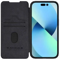 Чехол книжка Nillkin iPhone 15 Plus - Qin Pro, Чёрный