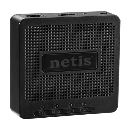 ADSL Модем Netis DL4201, ADSL/ADSL2/ADSL2 + до 24 Мбит/с, Чёрный