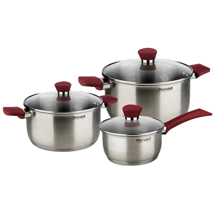 Set de vase Rondell Strike, 20cm, Argintiu