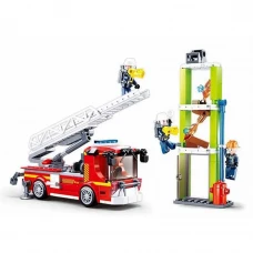 Constructor Sluban Masina de Pomieri cu scara B0966, 6+