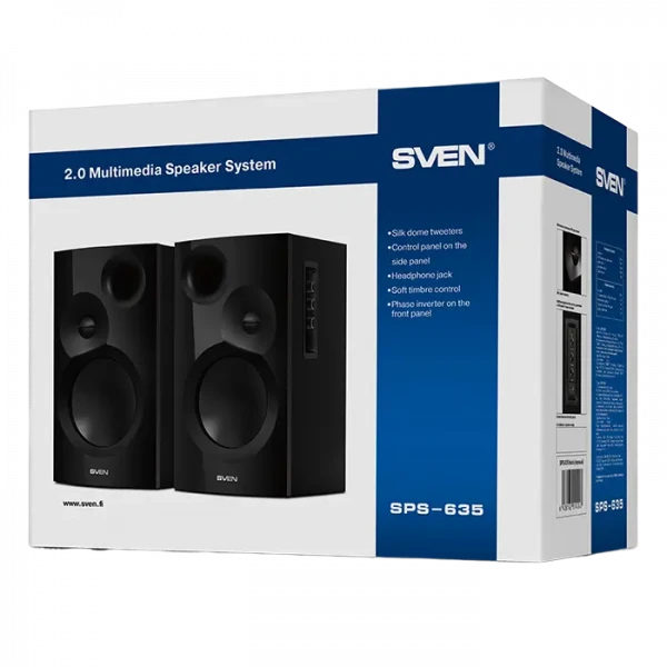 Boxe pentru calculator 2.0 SVEN SPS-635, Negru