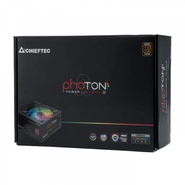 Блок питания для компьютеров Chieftec CTG-750C-RGB, 750Вт, ATX, Полумодульный