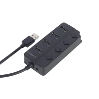 USB-концентратор Gembird UHB-U2P4P-01, Чёрный