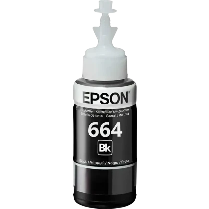 Контейнер с чернилами Epson T664, 70мл, Черный