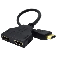 Видеоадаптер Cablexpert DSP-2PH4-04, HDMI (M) - , 0,1м, Чёрный