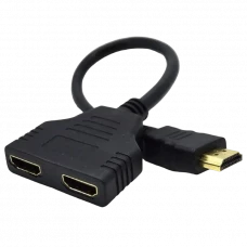 Видеоадаптер Cablexpert DSP-2PH4-04, HDMI (M) - , 0,1м, Чёрный