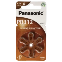 Baterii rotunde Panasonic PR-312, PR312 (PR41), 170mAh, 6buc.