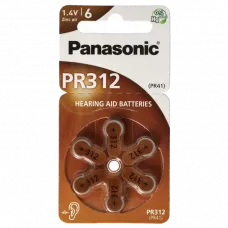 Baterii rotunde Panasonic PR-312, PR312 (PR41), 170mAh, 6buc.