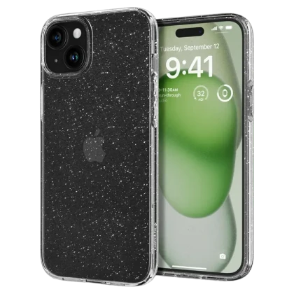 Husă Spigen iPhone 15 Plus Liquid Crystal, Cristal cu sclipici