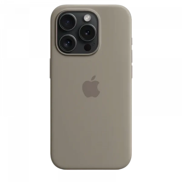 Husă Apple iPhone 15 Pro Silicone Case with MagSafe, Argilă