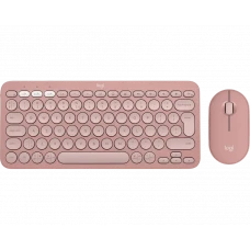 Клавиатура и мышь Logitech Pebble 2 Combo, Беспроводное, Розовый