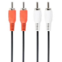 Аудиокабель Cablexpert CCA-2R2R-7.5M, 2x RCA (M) - 2x RCA (M), 7,5м, Чёрный