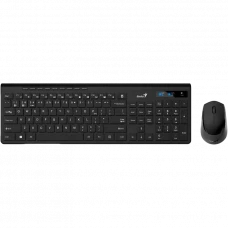 Set Tastatură + Mouse Genius SlimStar 8230, Fără fir, Negru