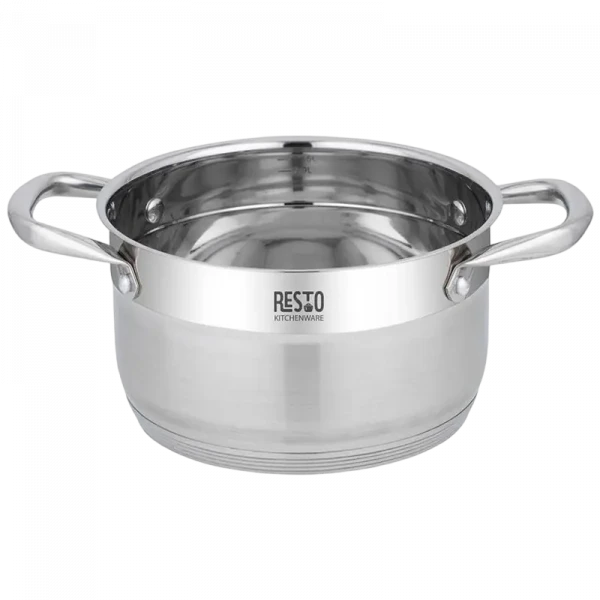 Кастрюля RESTO 92104, 3.6л, 20см, Нержавеющая сталь