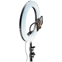 Lampă circulară Cellularline Selfie Ring Pro – Universale, Negru