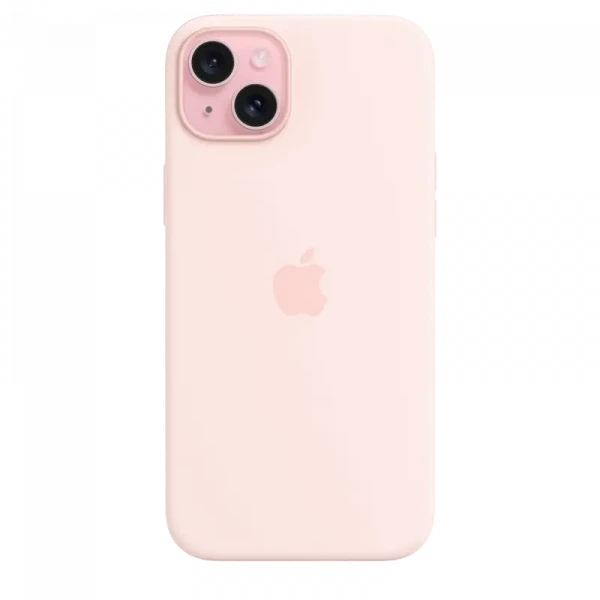 Husă Apple iPhone 15 Plus Silicone Case with MagSafe, Roz deschis