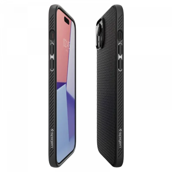 Husă Spigen iPhone 15 Plus Liquid Air, Negru Mat