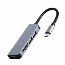USB-концентратор Gembird UHB-CM-CRU3P1U2P2-01, Серебристый