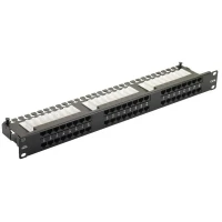 48 ports UTP Cat.6 patch panel, 2U, LY-PP6-05, 19 Krone & 110 Dual