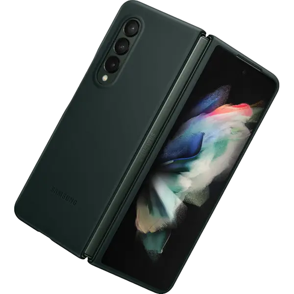 Husă tip carte Samsung Leather Cover for Galaxy Z Fold 3, Verde