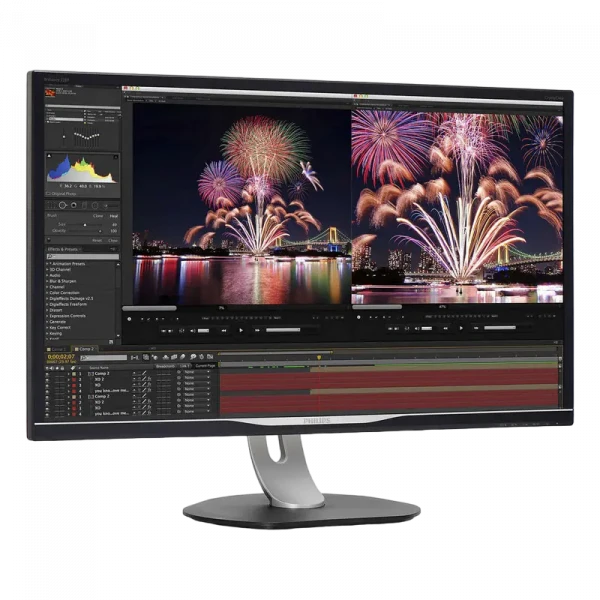 31,5 Монитор Philips 328P6AUBREB, IPS 2560x1440 WQHD, Черный/Серебристый