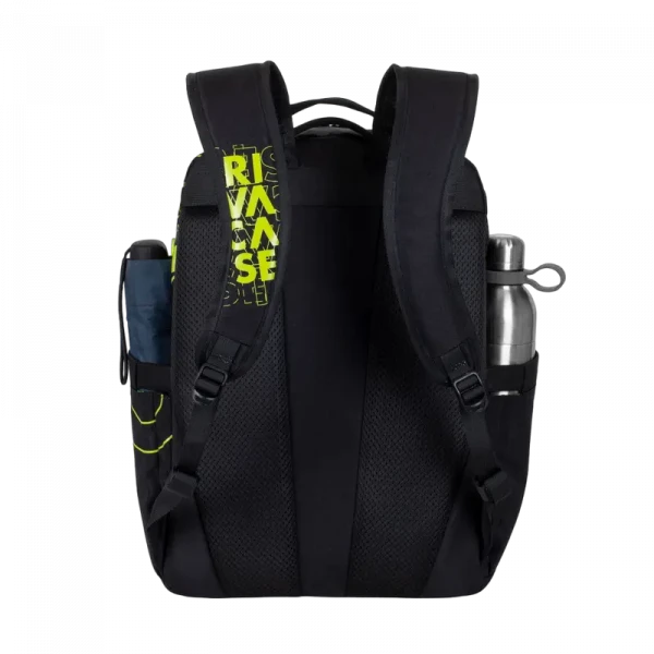 Rucsac zilnic RivaCase Heide, 15.6, Poliester, Negru/Lamîe