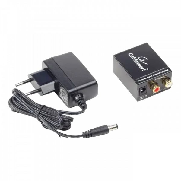 Audio Adaptor Cablexpert DSC-OPT-RCA-001, RCA - Toslink, Negru