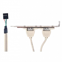 Двойная розетка USB 2.0 на кронштейне Cablexpert CCUSBRECEPTACLE, Бежевый