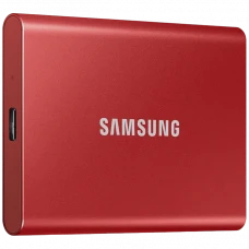 SSD portabil extern Samsung Portable SSD T7, 1 TB, Roșu (MU-PC1T0R/WW)