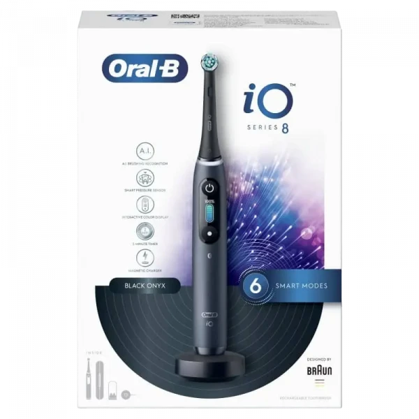 Periuță de dinți electrică Braun Oral-B iO 8 Black, Black Onyx