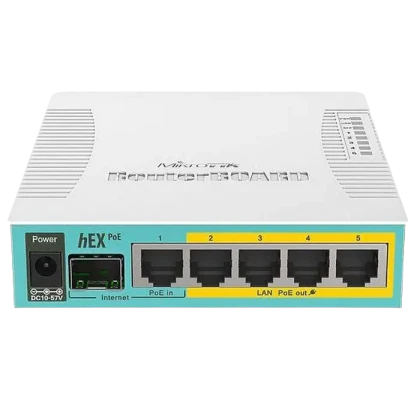 Router MikroTik hEX PoE, Alb