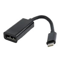 Adaptor Video Cablexpert A-CM-DPF-01, Type-C - DisplayPort (F), 0,15m, Negru