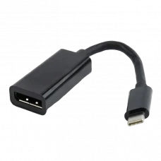 Adaptor Video Cablexpert A-CM-DPF-01, Type-C - DisplayPort (F), 0,15m, Negru