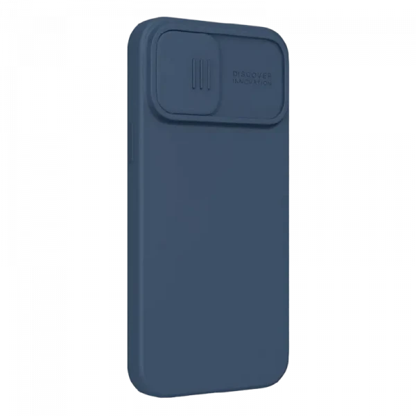 Husă Nillkin iPhone 13 Pro Max, CamShield Silky Silicone, Albastru Marin