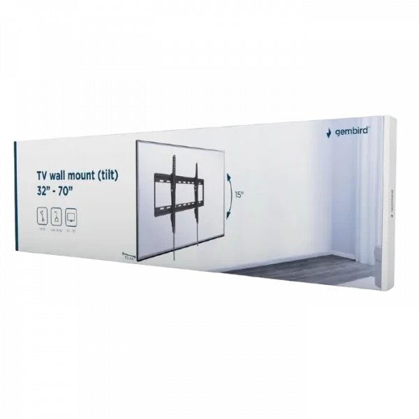 Suport înclinat pe perete Gembird WM-70T-01, Negru