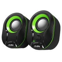 Компьютерные колонки 2.0 SVEN 290, Черный/Зеленый