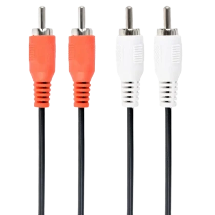Аудиокабель Cablexpert CCA-2R2R-6, 2x RCA (M) - 2x RCA (M), 1,8м, Чёрный