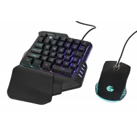 Клавиатура и мышь Gembird GGS-IVAR-TWIN, Проводное, Чёрный