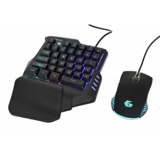 Клавиатура и мышь Gembird GGS-IVAR-TWIN, Проводное, Чёрный