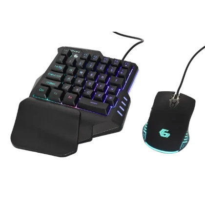 Клавиатура и мышь Gembird GGS-IVAR-TWIN, Проводное, Чёрный