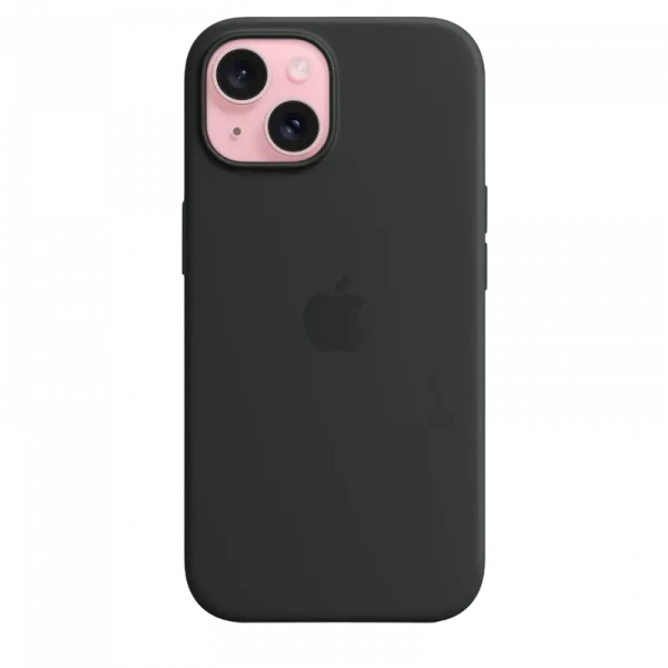 Чехол Apple iPhone 15 Silicone Case with MagSafe, Чёрный