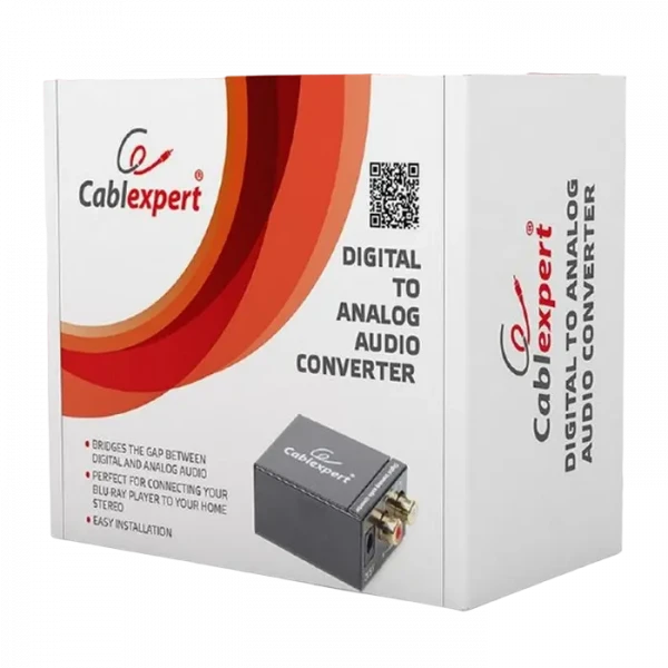 Audio Adaptor Cablexpert DSC-OPT-RCA-001, RCA - Toslink, Negru