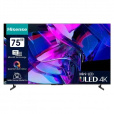 75 LED SMART Телевизор Hisense 75U7KQ, 3840x2160 4K UHD, VIDAA U7.0, Чёрный