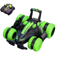 Jucărie cu telecomandă SY Stunt Tumbling Wheel Car, Verde (SY012A)