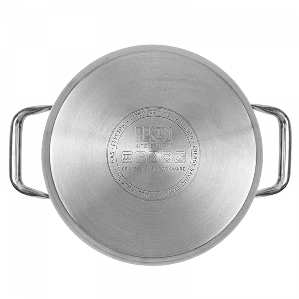 Кастрюля RESTO 92004, 4,6л, 22см, Нержавеющая сталь