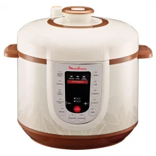 Aparat de gătit multifuncțional sub presiune Moulinex Fastcooker CE501132, Maro / Alb