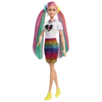 Кукла Barbie Леопардовые радужные волосы GRN81