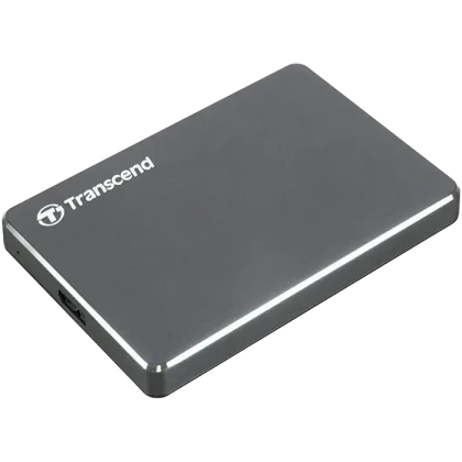 Внешний портативный жесткий диск Transcend StoreJet 25C3, 1 ТБ, Grey (TS2TSJ25C3N)