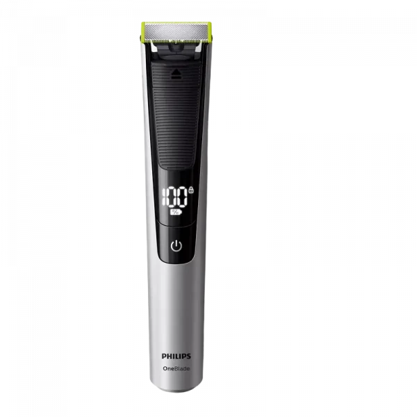 Trimmer pentru bărbați Philips OneBlade Pro QP6520/20, Negru | Argintiu